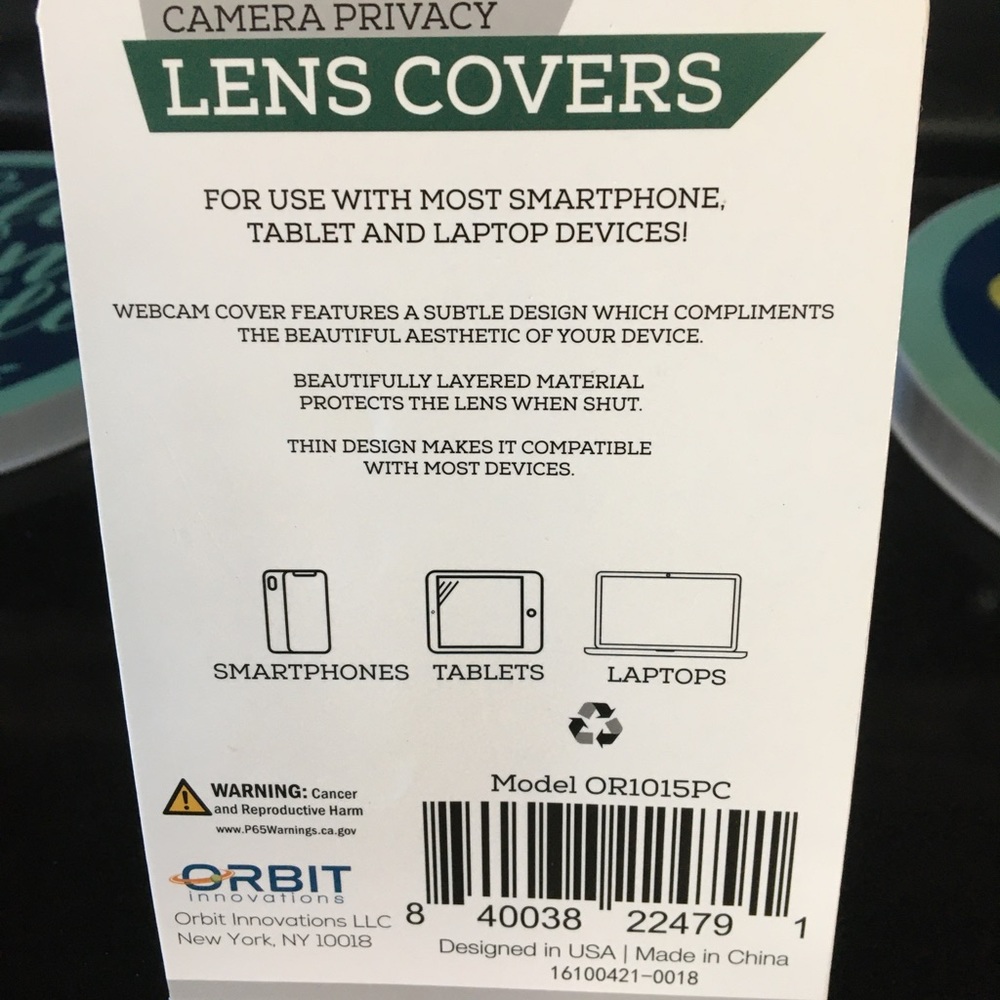Cellphone / Computer / Tablets Camera Privacy Lens Covers 4 pack - Picture 2 of 3